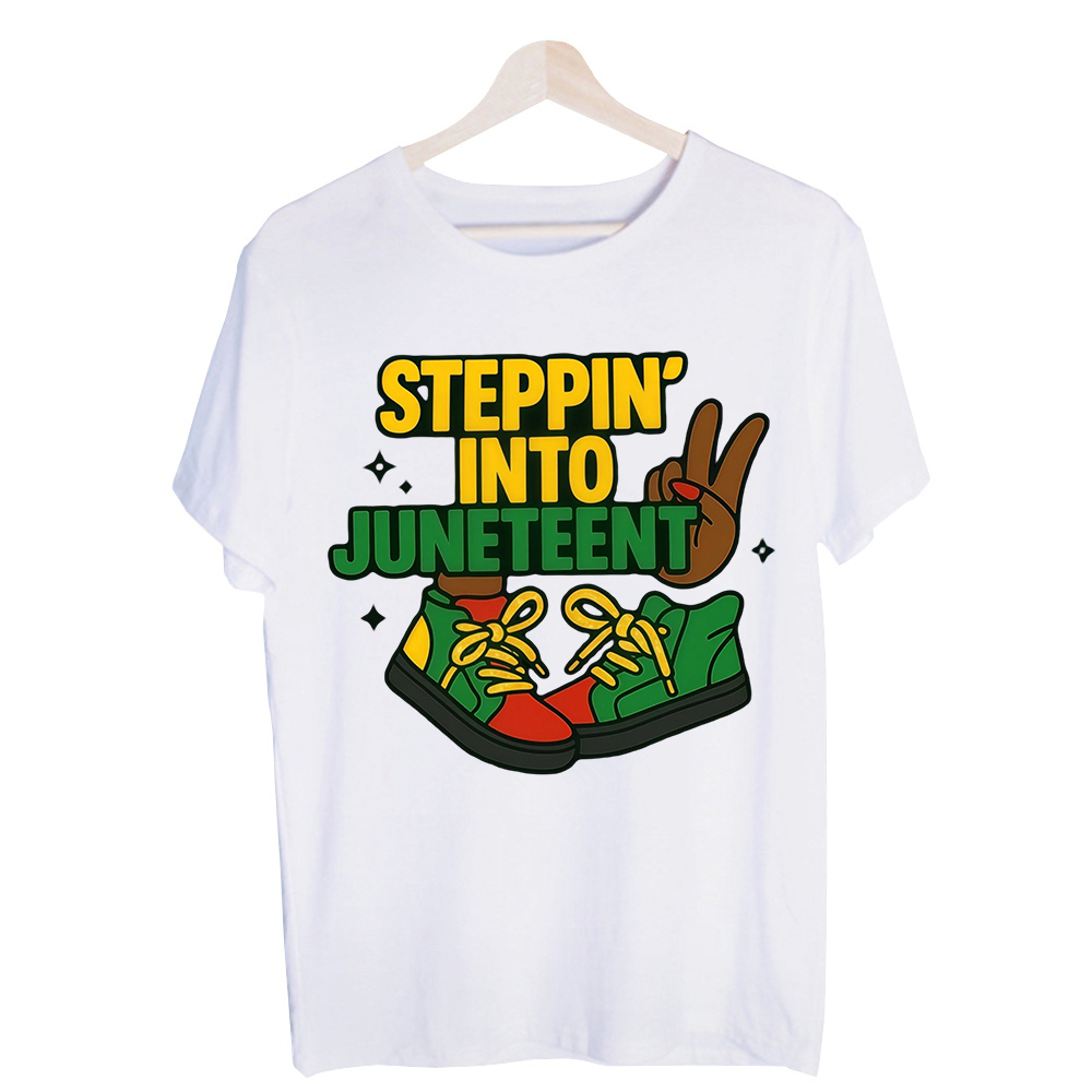 Men'S Shoes For Crews - เสื้อยืดลายกราฟิก Juneteenth Typography & Shoes สำหรับผู้ชาย