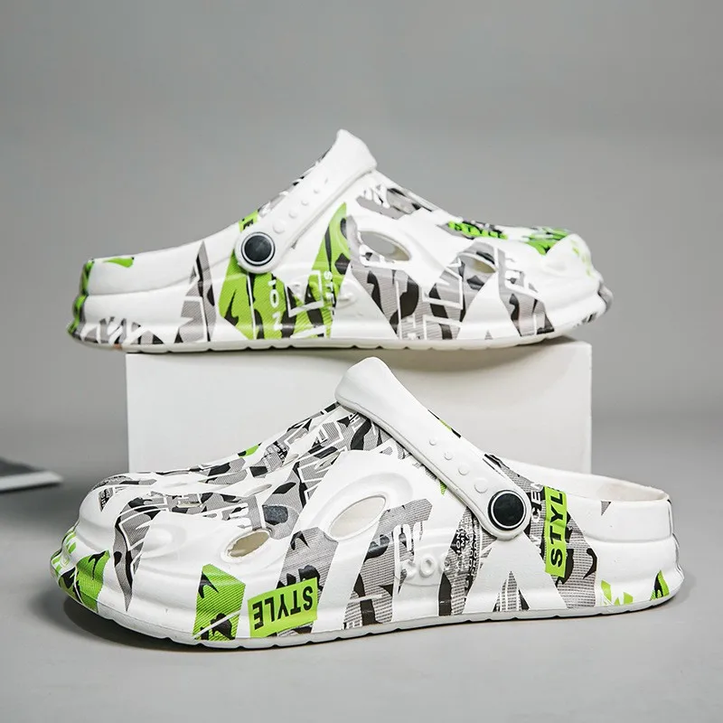 Men'S Shoes Crocs - รองเท้าแตะผู้ชายไซส์ใหญ่รุ่นใหม่ สำหรับฤดูร้อน พื้นหนา กันลื่น เหมาะสำหรับใส่ชายหาด รองเท้าลำลองแบบสวม