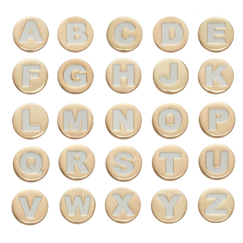 Men'S Shoes Crocs - Bling Gold Letter Charms รองเท้าสําหรับ Clog