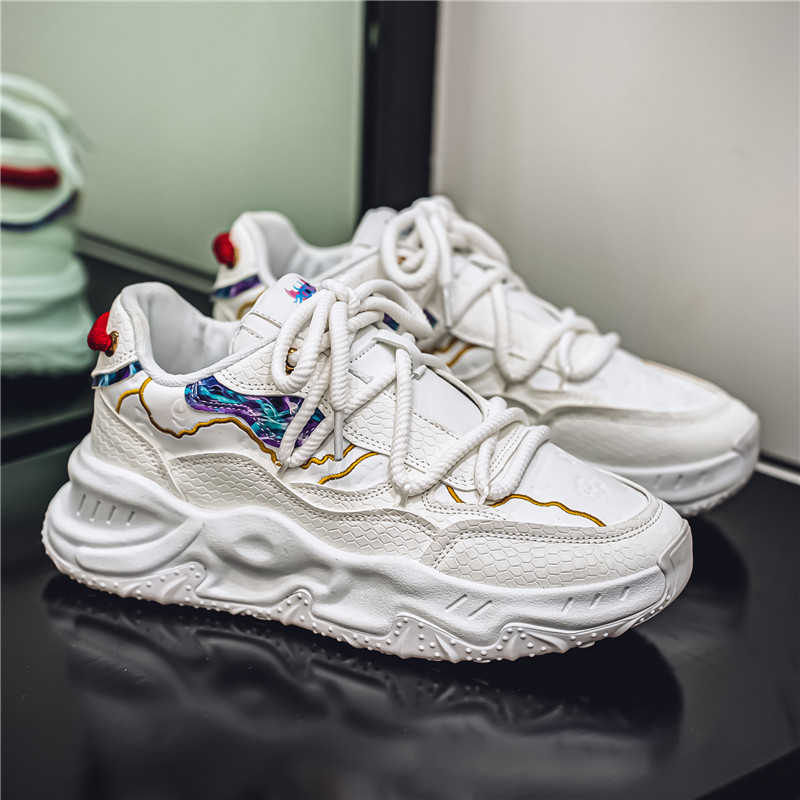 Men'S Shoes For Running - รองเท้าผ้าใบแบบสานทรงกลม รุ่น Round Foot Key Height