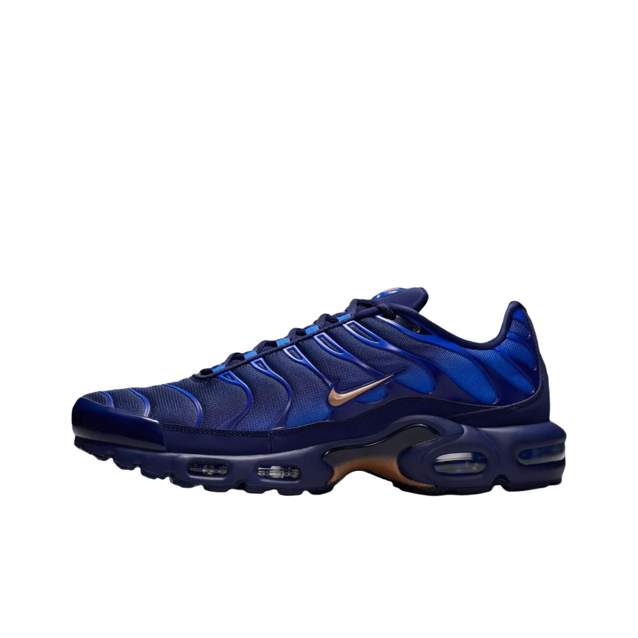 Men'S Shoes Nike Air Max - ไนกี้ x สมาคมฟุตบอลฝรั่งเศส แอร์แม็กซ์พลัส รองเท้าวิ่งระบายอากาศพร้อมระบบรองรับแรงกระแทกสำหรับผู้ชาย สีดำ-น้ำเงิน
