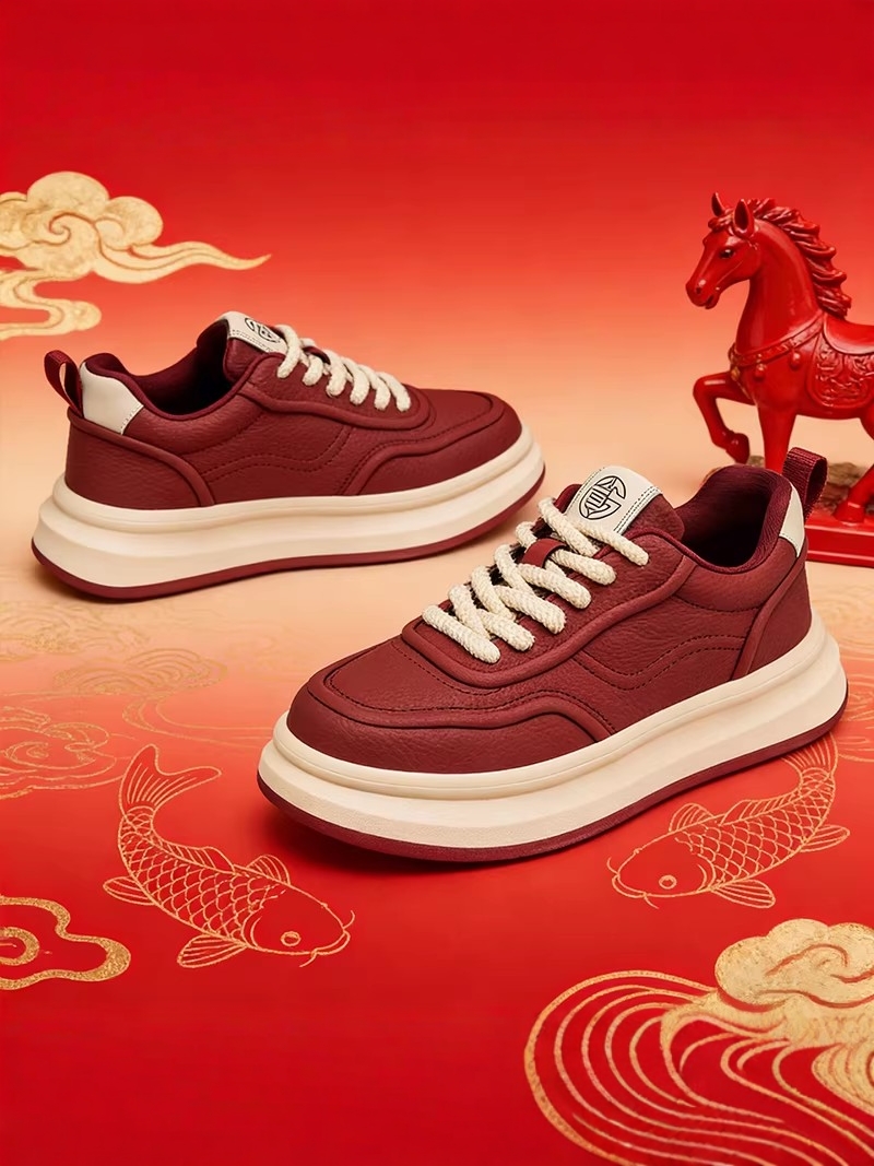 Men'S Shoes Limited Edition - รองเท้ากีฬาลำลองสีแดงรุ่นลิมิเต็ดอิดิชั่นสำหรับผู้ชาย ปี 2026 สไตล์ใหม่ สำหรับวัยรุ่น นักเรียน
