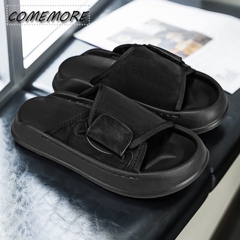 รองเท้าแตะพื้นหนาสำหรับผู้ชาย  - Men'S Shoes With Velcro บทวิจารณ์และราคา