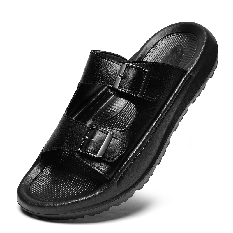 บุรุษสวมรองเท้าแตะหนังรองเท้าแ - Men'S Shoes With Velcro บทวิจารณ์และราคา