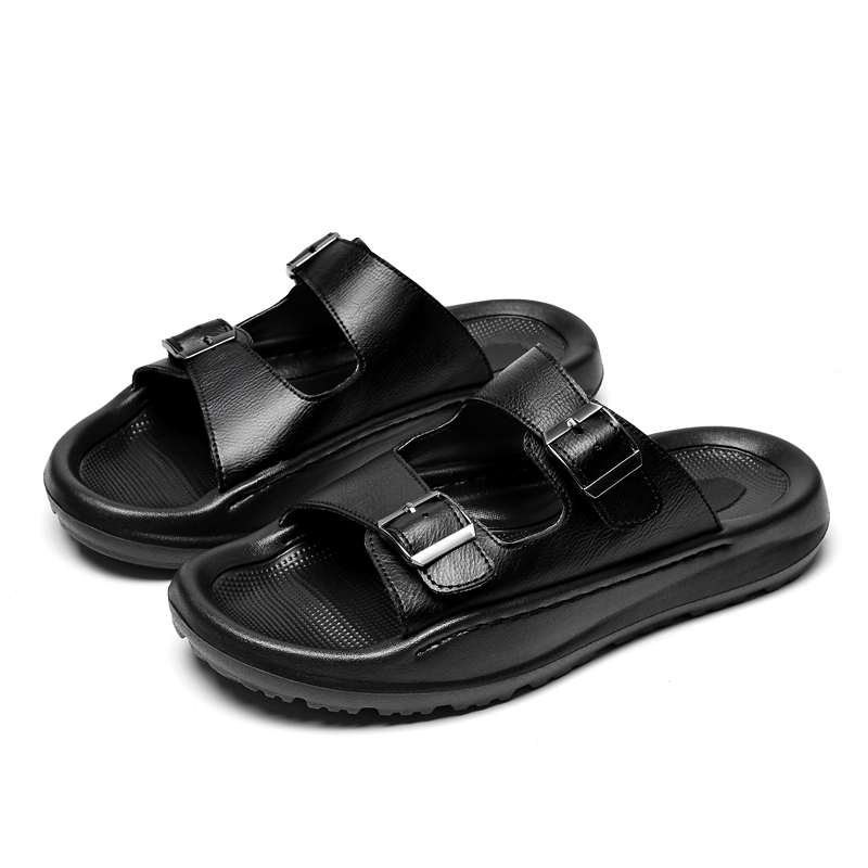 บุรุษสวมรองเท้าแตะหนังรองเท้าแ - Men'S Shoes With Velcro บทวิจารณ์และราคา