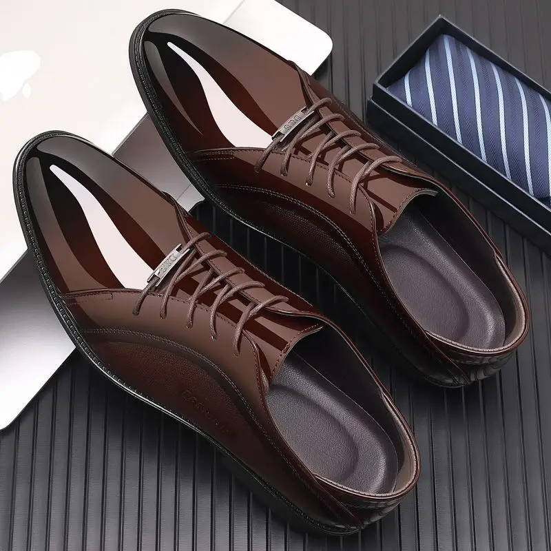 รองเท้าผู้ชายสีดำสดใส สไตล์ลำล - Men Shoes Clearance บทวิจารณ์และราคา