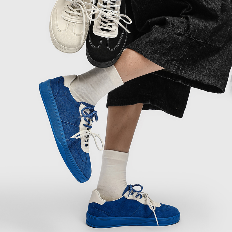 รองเท้าผ้าใบผู้ชายสไตล์เรโทร ด - Men'S Shoes With Velcro บทวิจารณ์และราคา