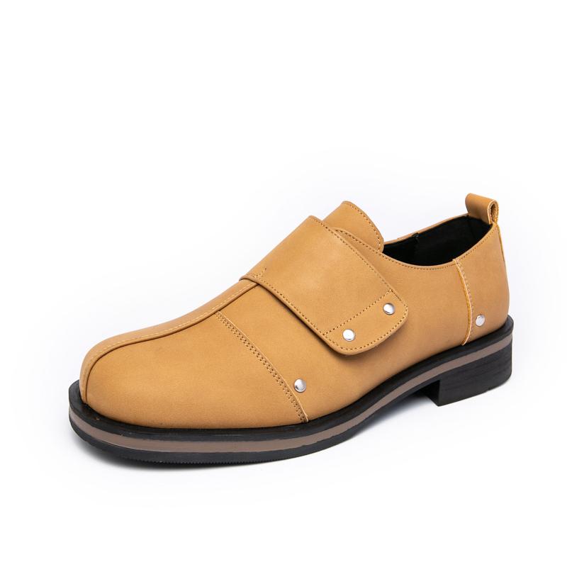 รองเท้าหนังผู้ชายสไตล์ธุรกิจ ส - Men'S Shoes With Velcro บทวิจารณ์และราคา