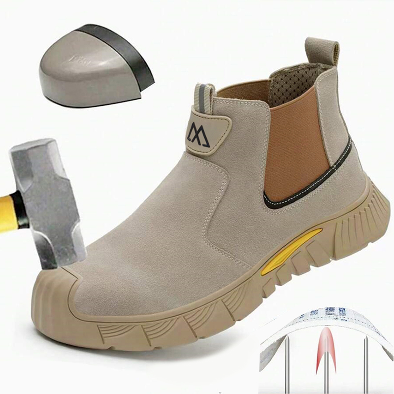 รองเท้าทำงานหัวเหล็กทนทานต่อกา - Men Shoes On บทวิจารณ์และราคา