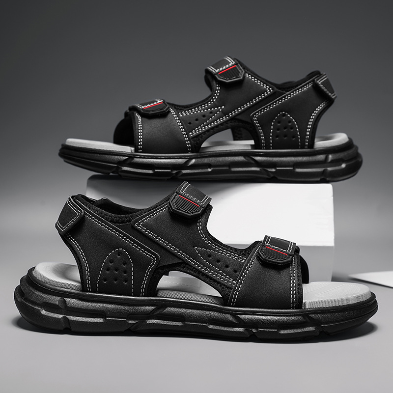 รองเท้าแตะกลางแจ้งสำหรับฤดูร้อ - Men'S Shoes With Velcro บทวิจารณ์และราคา